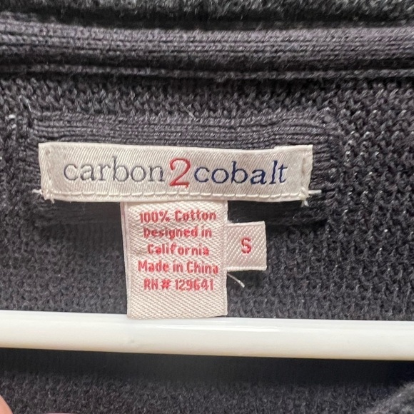 Carbon2Cobalt | Men's‎ Preseason Sweater Henley Hoodie Sz S Gray #155227 - Picture 2 of 8